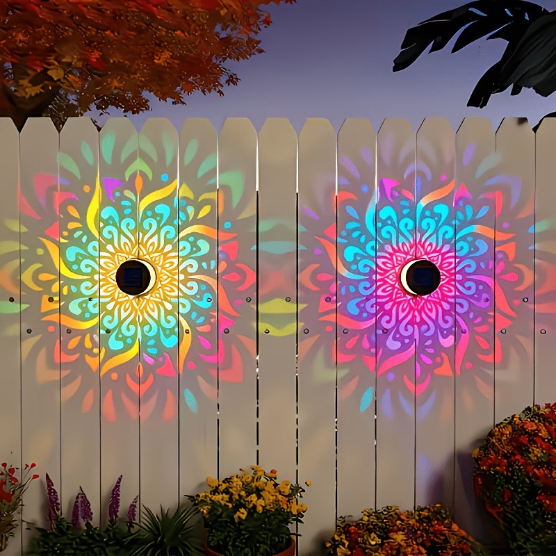 ソーラーLEDウォールライトマンダラプロジェクションランタン - Xl Outdoor Lighting のレビューと価格