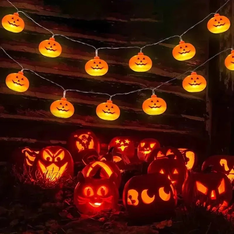 パンプキン ハロウィン ストリングライト 20LED バッテ - Outdoor Lighting Lanterns のレビューと価格