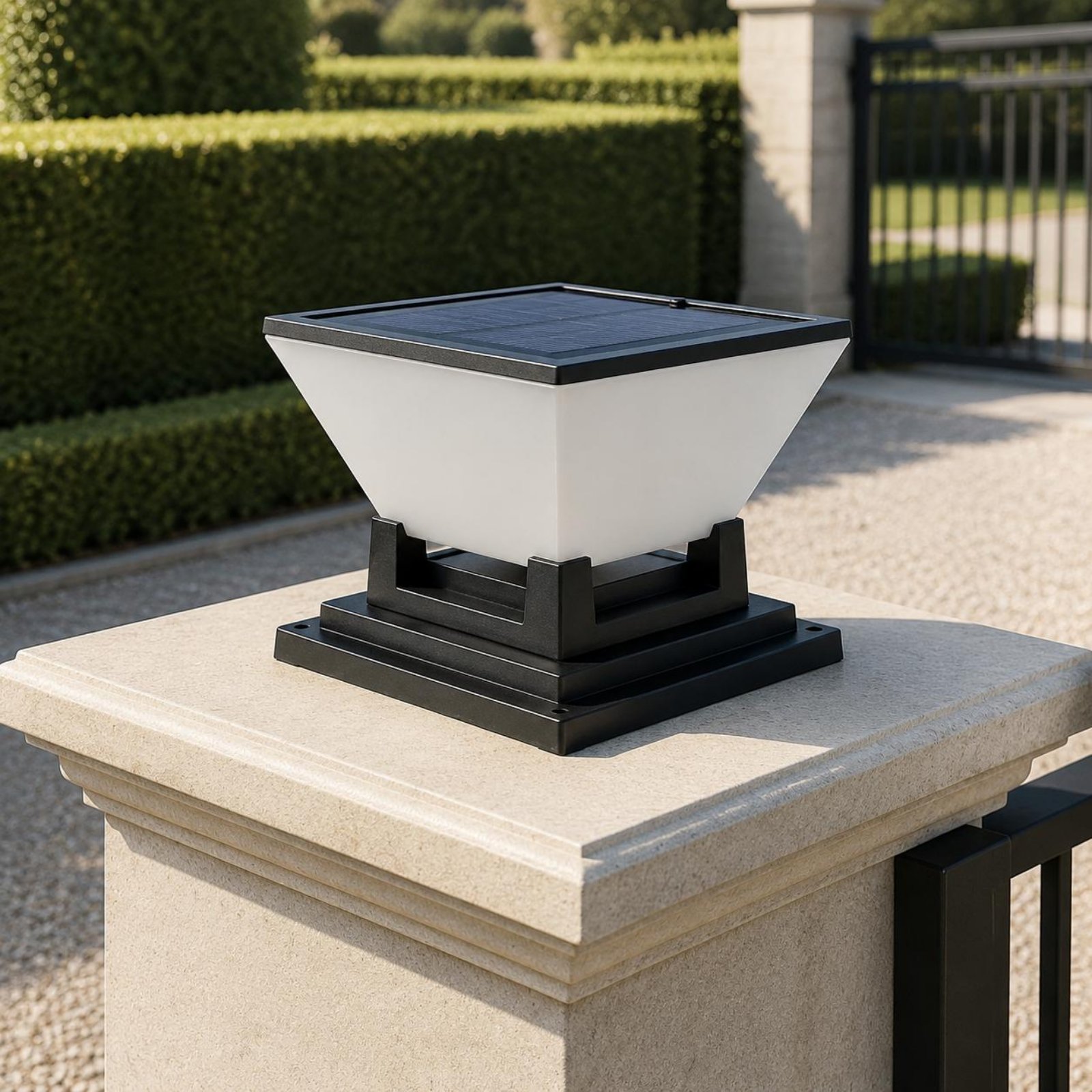 ソーラーポストライト防水ソーラーフェンスライトフェンスキャッ - Outdoor Lighting Lanterns のレビューと価格